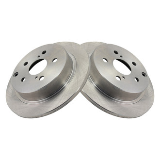 TRQ® - Plain Solid Rear Disc Brake Rotors