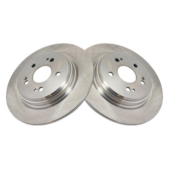 TRQ® - Plain Solid Rear Disc Brake Rotors
