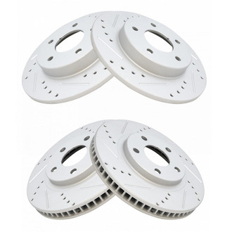 TRQ® - Performance Cross Drilled and Slotted Disc Brake Rotors