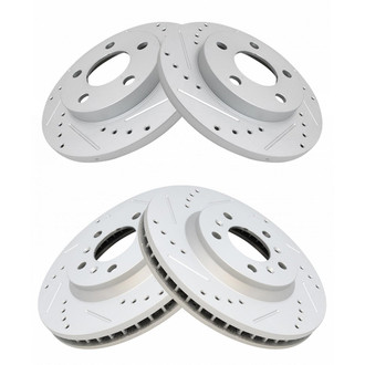 TRQ® - Performance Cross Drilled and Slotted Disc Brake Rotors