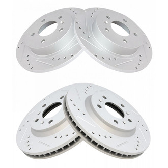 TRQ® - Performance Cross Drilled and Slotted Disc Brake Rotors