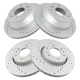 TRQ® - Performance Cross Drilled and Slotted Disc Brake Rotors