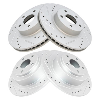 TRQ® - Performance Cross Drilled and Slotted Disc Brake Rotors