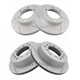 TRQ® - Performance Cross Drilled and Slotted Disc Brake Rotors