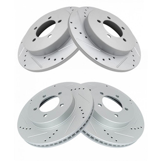 TRQ® - Performance Cross Drilled and Slotted Disc Brake Rotors