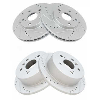 TRQ® - Performance Cross Drilled and Slotted Disc Brake Rotors