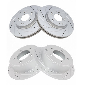 TRQ® - Performance Cross Drilled and Slotted Disc Brake Rotors