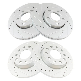 TRQ® - Performance Cross Drilled and Slotted Disc Brake Rotors