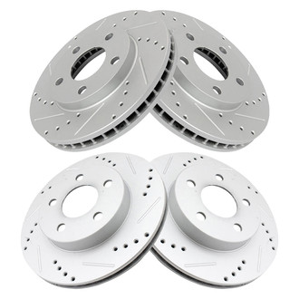 TRQ® - Performance Cross Drilled and Slotted Disc Brake Rotors