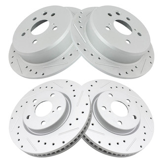 TRQ® - Performance Cross Drilled and Slotted Disc Brake Rotors
