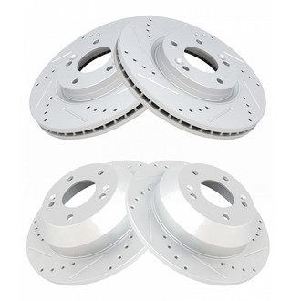 TRQ® - Performance Cross Drilled and Slotted Disc Brake Rotors