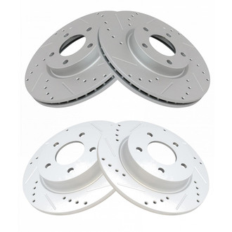 TRQ® - Performance Cross Drilled and Slotted Disc Brake Rotors