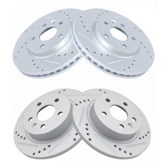 TRQ® - Performance Cross Drilled and Slotted Disc Brake Rotors