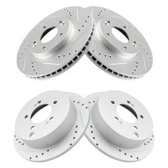 TRQ® - Performance Cross Drilled and Slotted Disc Brake Rotors