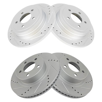 TRQ® - Performance Cross Drilled and Slotted Disc Brake Rotors