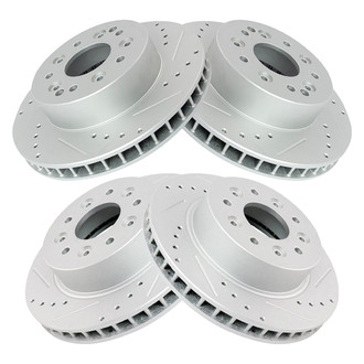 TRQ® - Performance Cross Drilled and Slotted Disc Brake Rotors