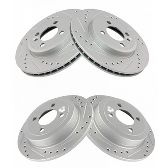 TRQ® - Performance Cross Drilled and Slotted Disc Brake Rotors