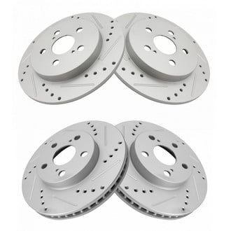 TRQ® - Performance Cross Drilled and Slotted Disc Brake Rotors