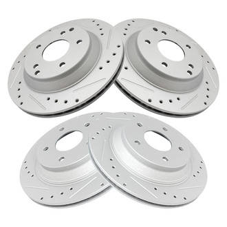 TRQ® - Performance Cross Drilled and Slotted Disc Brake Rotors
