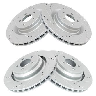 TRQ® - Performance Cross Drilled and Slotted Disc Brake Rotors