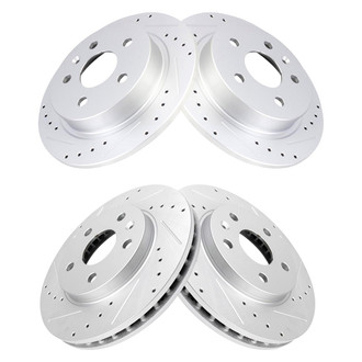 TRQ® - Performance Cross Drilled and Slotted Disc Brake Rotors