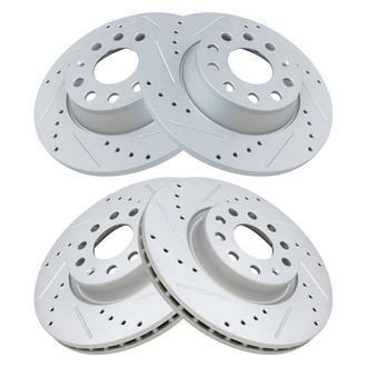 TRQ® - Performance Cross Drilled and Slotted Disc Brake Rotors