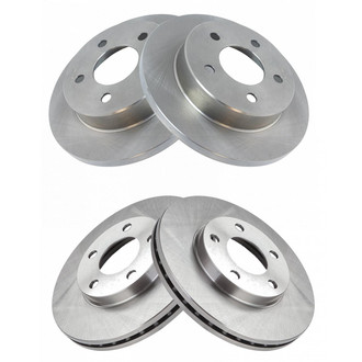 TRQ® - Plain Vented Front and Rear Disc Brake Rotors