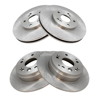 TRQ® - Plain Vented Front and Rear Disc Brake Rotors