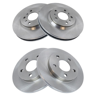 TRQ® - Plain Vented Front and Rear Disc Brake Rotors