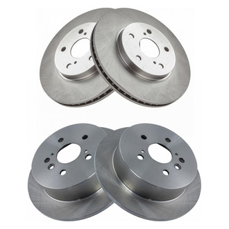 TRQ® - Plain Vented Front and Rear Disc Brake Rotors