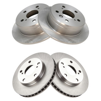 TRQ® - Plain Vented Front and Rear Disc Brake Rotors
