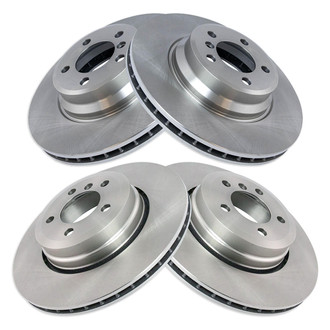 TRQ® - Plain Front and Rear Disc Brake Rotors
