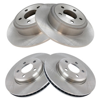 TRQ® - Plain Vented Front Disc Brake Rotors