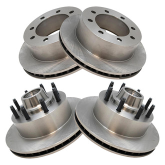 TRQ® - Plain Front and Rear Disc Brake Rotors