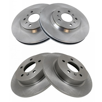 TRQ® - Plain Vented Front and Rear Disc Brake Rotors