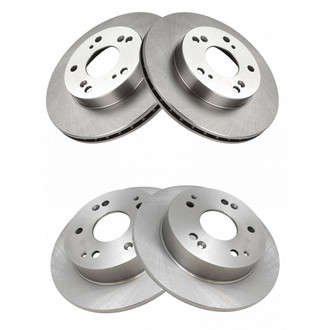 TRQ® - Plain Vented Front and Rear Disc Brake Rotors