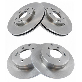 TRQ® - Plain Vented Front and Rear Disc Brake Rotors