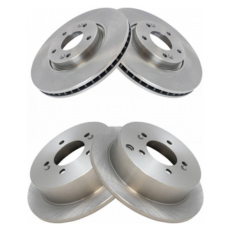 TRQ® - Plain Vented Front and Rear Disc Brake Rotors
