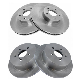 TRQ® - Plain Vented Front and Rear Disc Brake Rotors