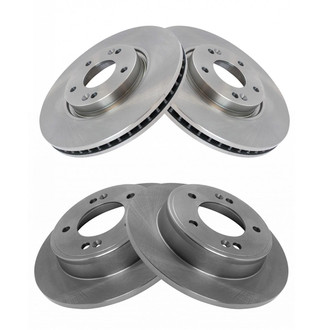 TRQ® - Plain Vented Front and Rear Disc Brake Rotors