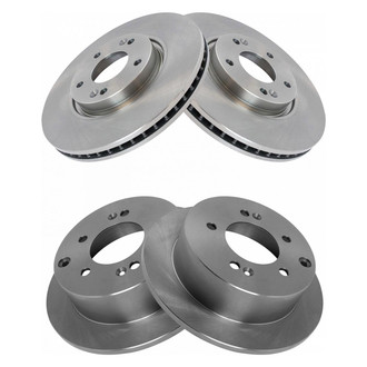 TRQ® - Plain Vented Front and Rear Disc Brake Rotors