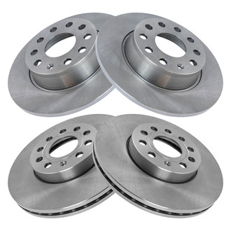 TRQ® - Plain Front and Rear Disc Brake Rotors