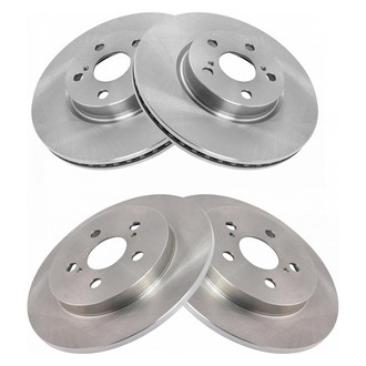 TRQ® - Plain Vented Front and Rear Disc Brake Rotors