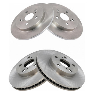 TRQ® - Plain Vented Front and Rear Disc Brake Rotors