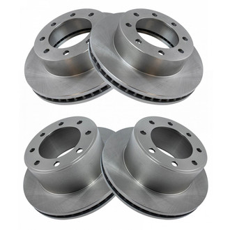 TRQ® - Plain Vented Front and Rear Disc Brake Rotors