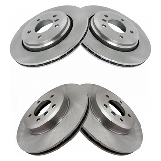TRQ® - Plain Vented Front and Rear Disc Brake Rotors