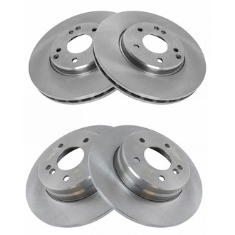 TRQ® - Plain Vented Front and Rear Disc Brake Rotors