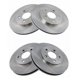 TRQ® - Plain Vented Front and Rear Disc Brake Rotors