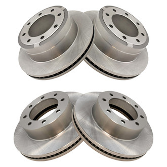 TRQ® - Plain Front and Rear Disc Brake Rotors