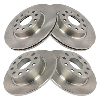 TRQ® - Plain Front and Rear Disc Brake Rotors